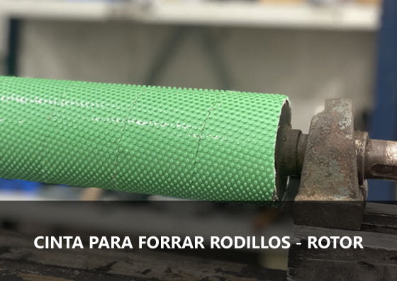 Cinta para forrar rodillos